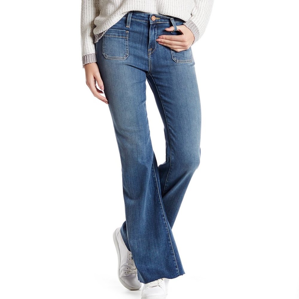 Joie Enchante C Flare Jean with Raw Hem